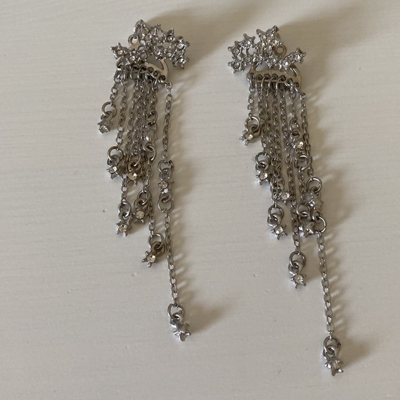 Jewelry - Sparkle Stars Dangle Front Back Earrings